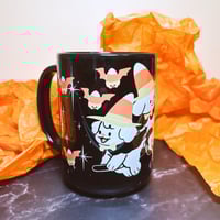 Image 1 of [MADE TO ORDER] Candy Corn Witch Pup Mug