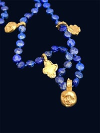 Image 3 of Tiny Lapis Moon Necklace 