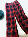 Ready Made Size 14 Red & Black Plaid Pants with free postage 