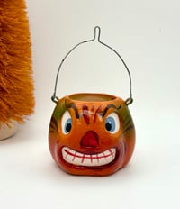 Image 1 of Paper Mache Pumpkin Lantern