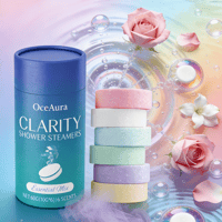 Image 1 of OceAura Aromatherapy Shower Tablets Relaxing Mind Stress Relief Products Lavender Orange Shower Stea