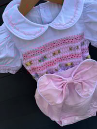 Image 2 of Pink flower romper 