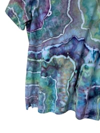 Image 5 of ♻️ UPCYCLED L Ladies 100% Cotton Tee in Mermaid Geode Ice Dye