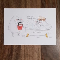 Original drawing - Angry bath