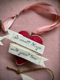 Image 7 of Spun Cotton Heart Ornaments