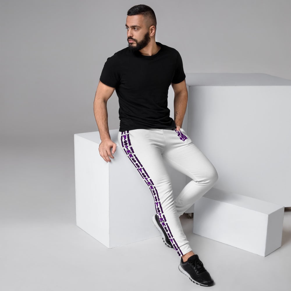 Image of YStress Exclusive Purple White and Black Men's Joggers