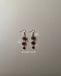 Handmade Bead Earrings - “Cherry Oak”