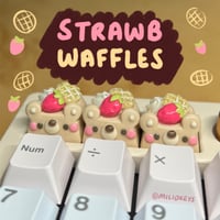 Image 1 of Strawbeary Waffles Artisan Keycap