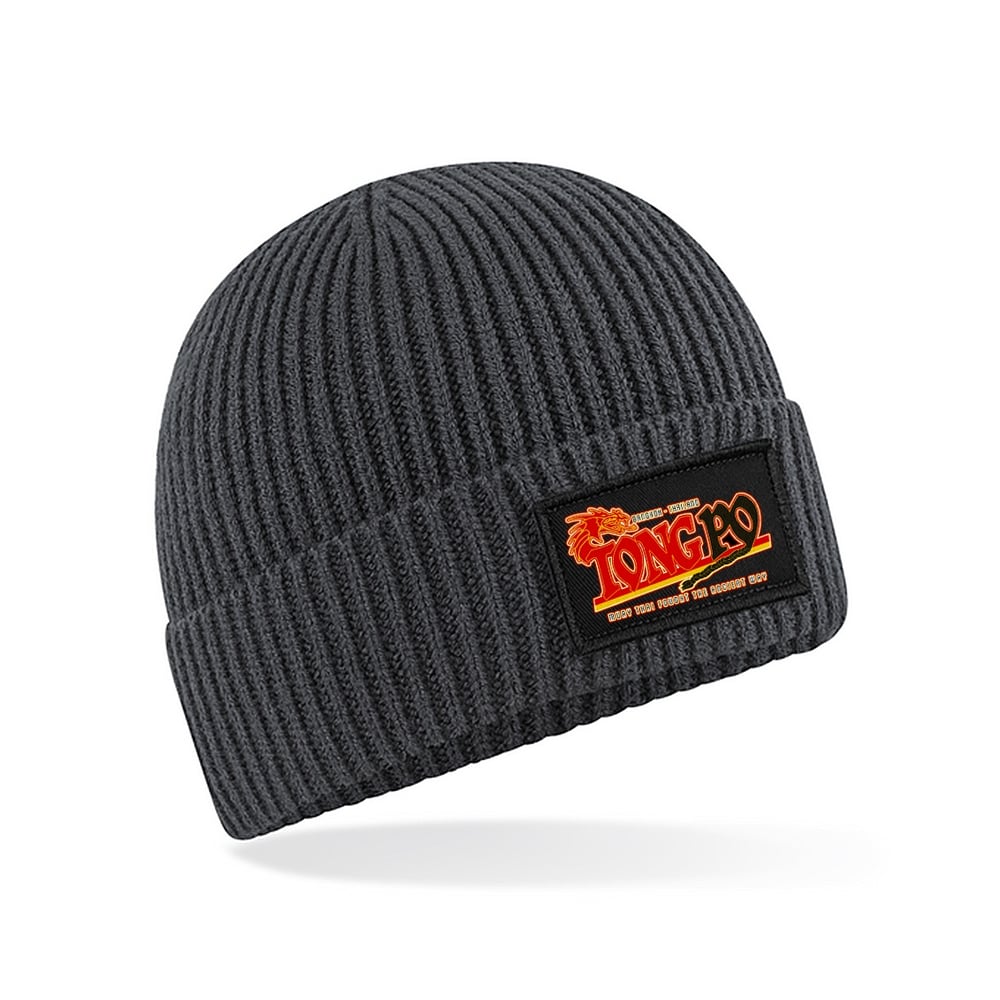 Image of Tong Po Kickboxer Patch Knitted Beanie Hat