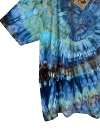 Image 9 of L Adult 100% Combed Cotton T-Shirt in Cool Spiral Ice Dye 