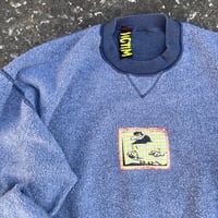 Image 2 of victim chicken embroidered patch crewneck XL