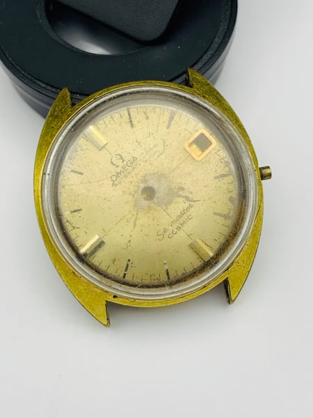 Image of Vintage Omega seamaster cosmic gents watch Case/Dial,gold plated,used, ref#(om-05)