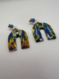 Image 2 of blue Arch Earrings 