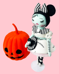 Image 2 of SMALL ZOMBIE ART DOLL DISNEY INSPIRED WITH REMOVABLE PIN 