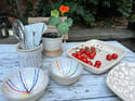 Small Hand Built Rainbow Bowl