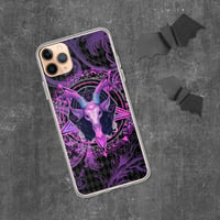 Image 2 of Dark Goth Baphomet Goat and Pentagram Clear Case for iPhone®