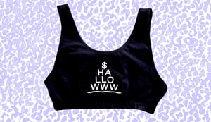 Image of $HALLOWWW black sport bra 