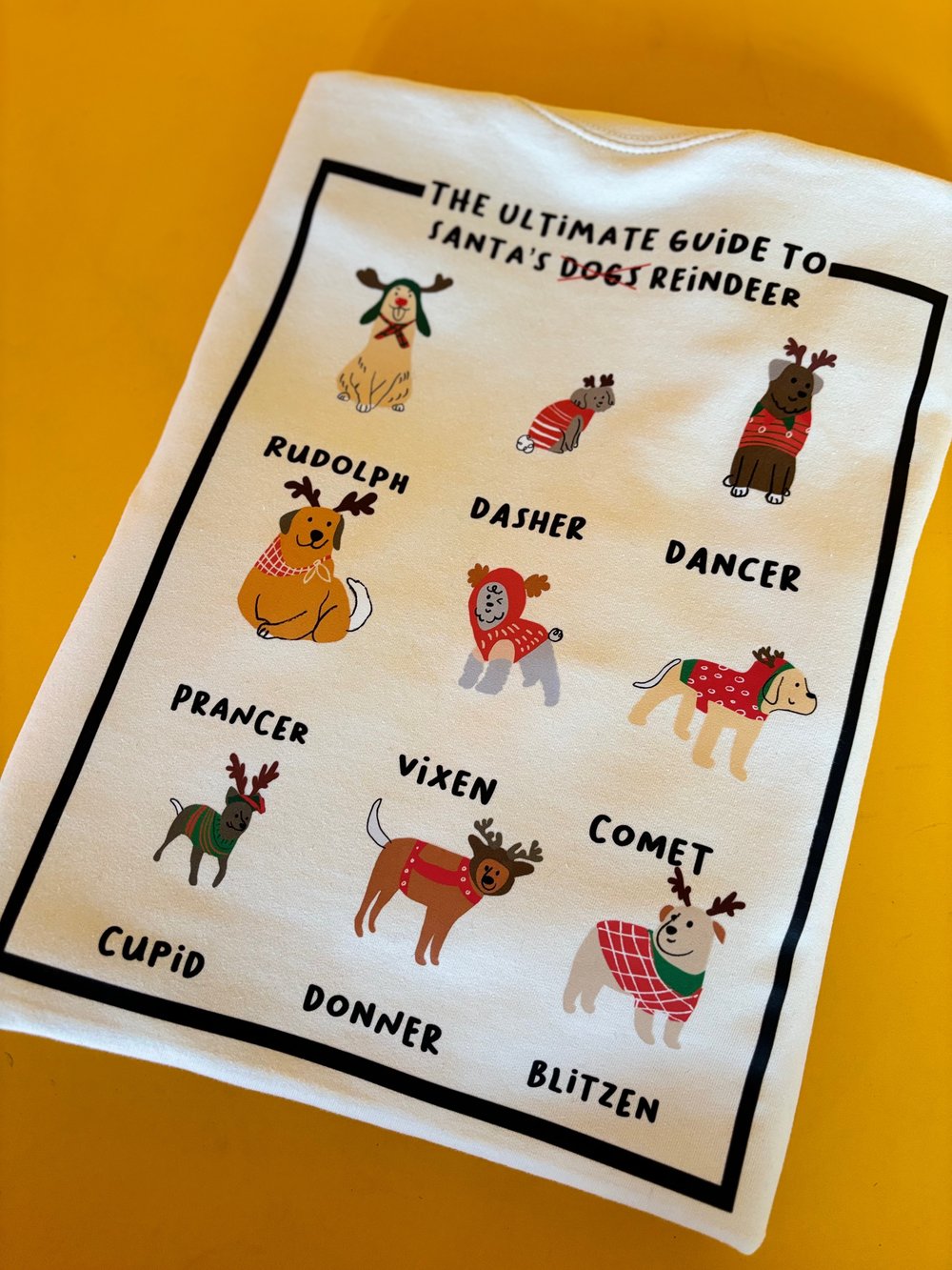 Image of Santas reindeer dogs tee/jumpers 