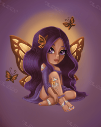 Image 1 of Butterfly Fae Full Size Diamond Painting by Amanda Hicks