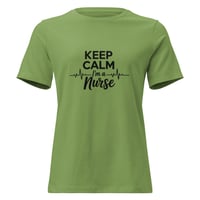 Image 5 of Women's Relaxed T-Shirt, Keep Calm Nurse Tee