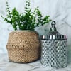 Geo Cut Glass Candle 500g - SILVER  **ONLY 6 AVAILABLE**