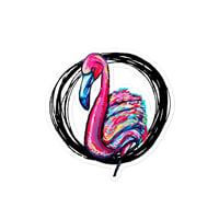 Image 3 of Color Is Everything Flamingo Sticker