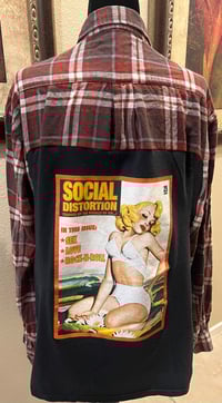 Vintage Brown/Orange/Cream Flannel Shirt Social Distortion