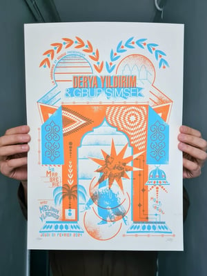 DERYA YILDRIM & GRUP SIMSEK (Gig poster Paris 2024)