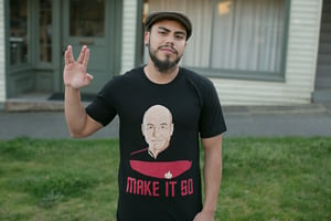 Image of captain picard (make it so) tee