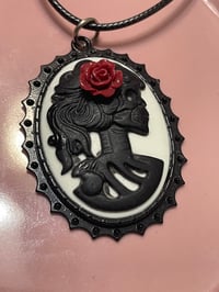 Gothic Skeleton Cameo Necklace