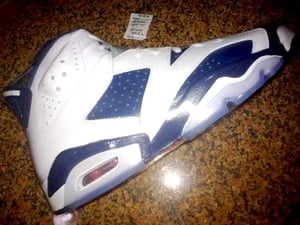 Image of JORDAN 6 OLYMPIC  (SNEAKERS COME WITH JORDAN BOX BUT NO TAG ON BOX)