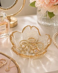 Image 1 of Tiny Glass Trinket Dish 