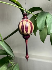 Image 4 of Purple Heart and maple ornament 