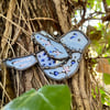 Blue & Lilac Folk Style Bird Suncatcher 