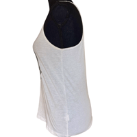 Image 6 of Vintage 1990s Stussy White Tank Top - Rydim for Jah Irie Feeling - Size Small