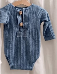 Image 2 of Baby Boys Bodysuit for Photoshoot |Asher | 12-18 months | dusty blue