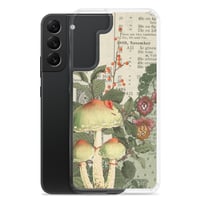 Image 9 of Colorful Antique Bookpage Mushroom Fungi Illustration Clear Case for Samsung®