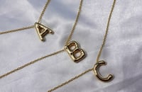 Image 1 of Bubble Letter Necklaces