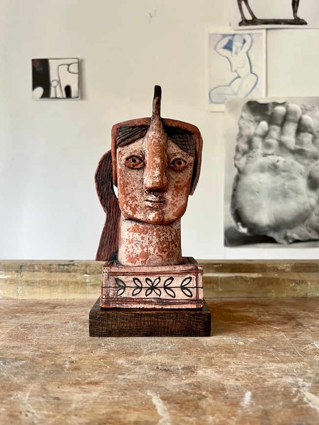  LARGE BIRD WOMAN SCULPTURE