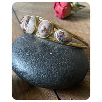 Image 3 of Five Stack Opal Cuff in Solid Brass