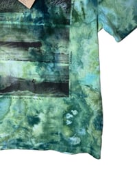 Image 3 of ♻️ UPCYCLED XS Adult (Kids XL 14/16) Graphic Tee in Mermaid Watercolor Ice Dye