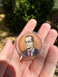 Image 1 of CFO Pie 1.5” clear acrylic pin