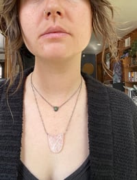 Image 3 of Rose Quartz Shield Necklace