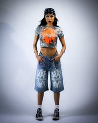 Image 4 of “LOVERS NEVER DIE” BLUE SHORTS