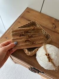 Image 2 of Rustic Caramel bow tieback - single