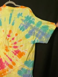 Image 6 of LARGE  Shrimply Irresistible Blacklight Reactive Tie Dye Shirt 4