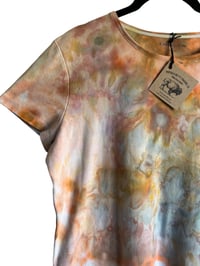 Image 9 of ♻️ UPCYCLED L Ladies Cotton Tee in Sedona Ice Dye