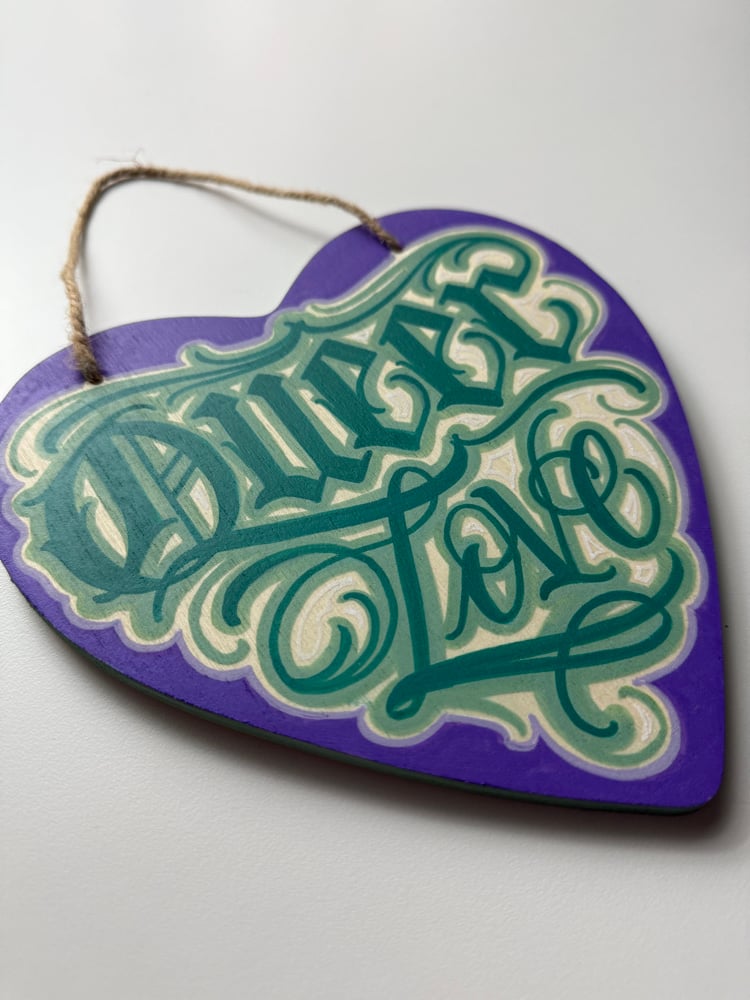 Image of Queer Love - hand painted wooden plaque