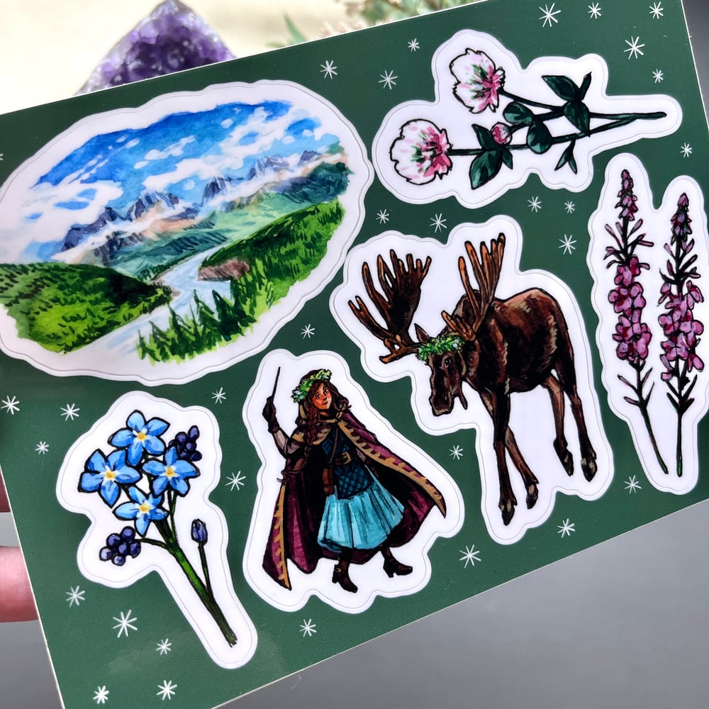 Moose Familiar Sticker Sheet