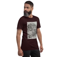 Image 12 of Antique Anatomical Illustration Human Skeleton and Landscape Unisex t-shirt